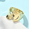 Brass Adjustable Open Cuff Rings for Women RJEW-A065-01G-1