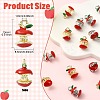 16Pcs 2 Colors Apple Alloy Enamel Charms ENAM-CJ0007-48-2