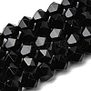 Natural Black Onyx  Beads Strands G-Z119-A04-03-3