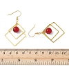 Electroplated Brass Imitation Pearl Dangle Earrings EJEW-Z129-01G-5