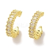 Brass Micro Pave Clear Cubic Zirconia Cuff Earrings for Women EJEW-I305-09G-1