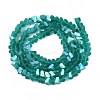 Frosted Transparent Glass Beads Strands GLAA-N054-4mm-09-2