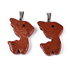 Natural Red Jasper Pendants G-T144-11F-1