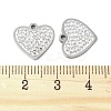 201 Stainless Steel Rhinestone Pendants STAS-V005-05P-02-3