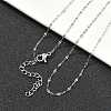 304 Stainless Steel Dapped Chain Necklaces NJEW-Z084-02P-03-2