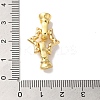 Star Rack Plating Brass Micro Pave Clear Cubic Zirconia Fold Over Clasps KK-A225-07G-3