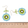 3 Pairs 3 Colors Glass Seed Beaded & 304 Stainless Steel Dangle Earrings EJEW-MZ00719-5
