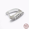 Anti-Tarnish Rhodium Plated 925 Sterling Silver Micro Pave Cubic Zirconia Pendant Bails STER-P034-05P-4