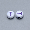 Craft Acrylic Horizontal Hole Letter Beads SACR-S201-11T-2