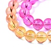 Baking Paint Transparent Glass Beads X-DGLA-M001-8mm-05-3