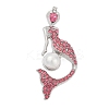 Mermaid Alloy Rhinestone Brooches for Backpack Clothes LS-PALLOY-D361-24P-01-1
