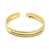 Brass Pave Green Cubic Zirconia Open Cuff Bangles for Women BJEW-M312-01C-G-2