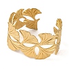Ion Plating(IP) 304 Stainless Steel Cuff Bangles for Women BJEW-D048-01G-2