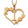 PVD Vacuum Plating 201 Stainless Steel Pendant Necklaces NJEW-R267-02I-G-1