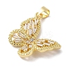 Rack Plating Brass & Cubic Zirconia Pendants KK-L216-014G-01-2