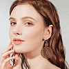 6 Pairs 6 Styles Wood Dangle Earrings with Iron Earring Pins EJEW-AN0004-60-4