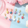 Pearlized Handmade Porcelain Pendant Decorations HJEW-JM03942-01-1