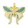 Brass Enamel Micro Pave Cubic Zirconia Pendants KK-Z042-09G-02-1