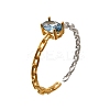 925 Sterling Silver Pave Cubic Zirconia Open Cuff Rings RJEW-R016-01G&P-02-4