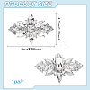 1Pc Flower Alloy with Glass Detachable Shoe Buckel Clips AJEW-AN0007-18-2