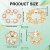4Pcs 2 Styles Flower/Oval Alloy Rhinestone Detachable Shoe Buckle Clips FIND-FG0003-15-2