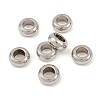 Tarnish Resistant Stainless Steel Large Hole Rondelle Beads STAS-Q175-02-1