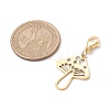 Hollow Mushroom 201 Stainless Steel Pendant Decoration HJEW-JM01978-01-3