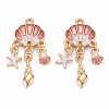 Alloy Enamel Pendants ENAM-S126-118C-NR-2
