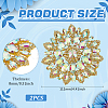2Pcs Alloy with Rhinestone Handicraft Beading Appliques AJEW-FG0004-29A-2