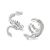 Rack Plating Brass Micro Pave Cubic Zirconia Cuff Earring EJEW-C086-16P-2