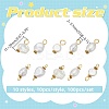 100Pcs 10 Styles ABS Plastic Imitation Pearl Pendants and Connector Charms Findings Kits PALLOY-WR00021-2