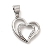 304 Stainless Steel Pendants STAS-K243-15P-1