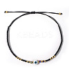 Bohemian Glass Seed Beaded Braided Bead Bracelets EZ3029-8-1
