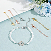 6Pcs 3 Colors Brass Chain Extender KK-NB0003-14-4