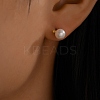 Elegant 925 Sterling Silver Freshwater Pearl Stud Earrings for Women's Daily Wear NN8713-1-1