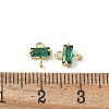 Brass Pave Cubic Zirconia Connector Charms KK-F892-53G-04-3