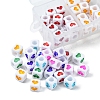 175Pcs 7 Colors White Opaque Acrylic Beads MACR-YW0002-02-3