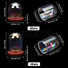   8 Sets 2 Style Iridescent Glass Dome Cover DJEW-PH0001-25-2