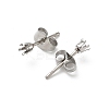 316 Surgical Stainless Steel Stud Earring Findings STAS-Z118-03P-06-2