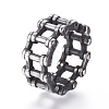 Steampunk Style 304 Stainless Steel Wide Band Rings RJEW-D073-01D-AS-2