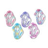 10Pcs 5 Colors Tartan Pattern Epoxy Resin Snap Hair Clip PHAR-P009-01J-2