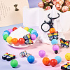 DIY Round/Butterfly Silicone & Brass Rhinestone Beads Findings Kits DIY-TA0011-59-7