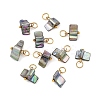 AB Color Natural Freshwater Shell Pendants PALLOY-JF05877-1