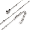 2.5MM 304 Stainless Steel Satellite Chain Necklaces NJEW-T016-25P-4