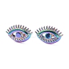 Ion Plating(IP) 304 Stainless Steel Eye Stud Earring Findings EJEW-I285-07MC-1