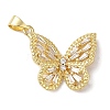 Rack Plating Brass & Cubic Zirconia Pendants KK-L216-014G-01-1
