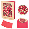 Valentine's Day Wooden Greeting Cards DIY-CP0011-91B-6
