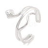 Non-Tarnish 304 Stainless Steel Snake Open Cuff Rings for Women RJEW-K273-09P-1