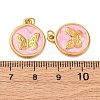 304 Stainless Steel Enamel Pendants STAS-U061-37G-B03-3