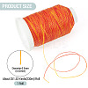 1 Roll Gradient Color Segment Dyed Round Waxed Polyester Cord YC-TADJ0001-03B-4